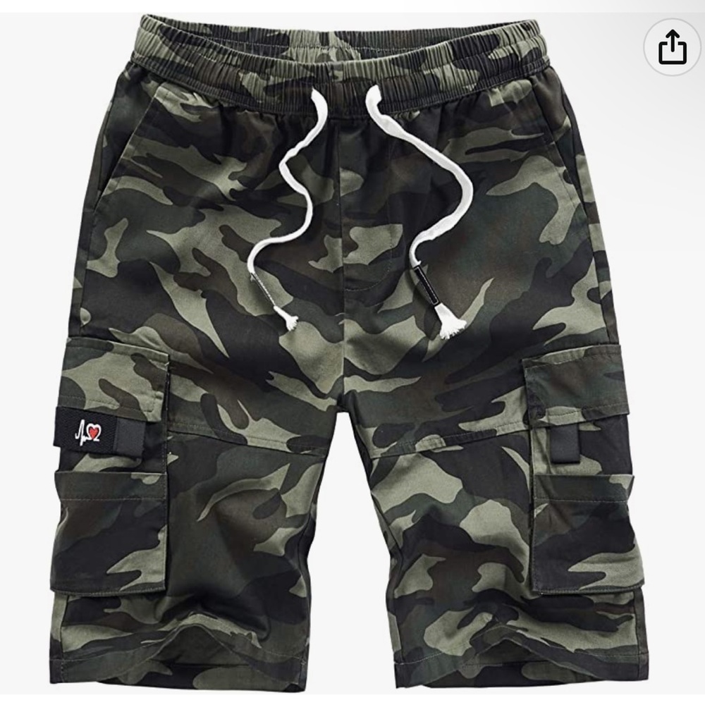 Womens Cargo Shorts With Elastic Waist